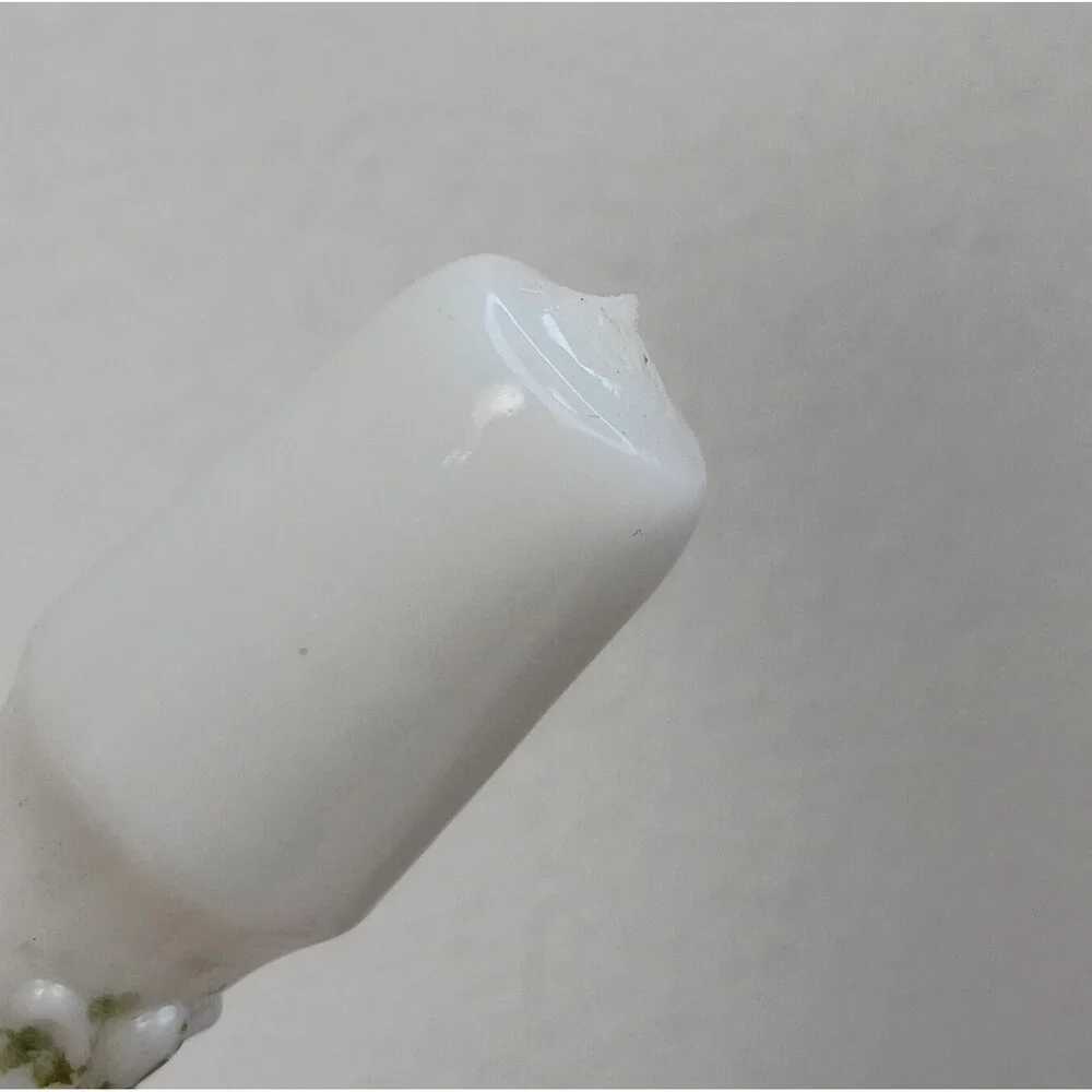 Antique Victorian Milk Glass Decanter Monkey Face Stopper Plug Replacement